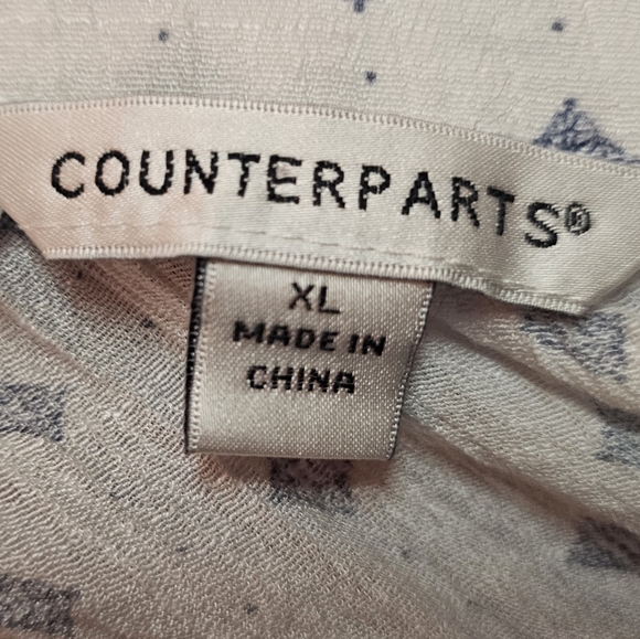 Bohemian Style White Blouse with Blue Diamonds - Picture 4 of 4